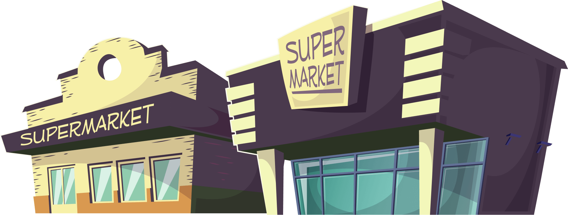 Supermarket illustrations